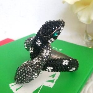 Double Headed Snake Multicolor Rhinestone Bracelet